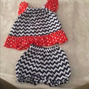 Navy Red and White set